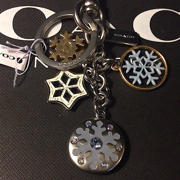 COACH - SNOWFLAKE CLUSTER BAG CHARM/KEYCHAIN (NWT) - Picture 3 of 12